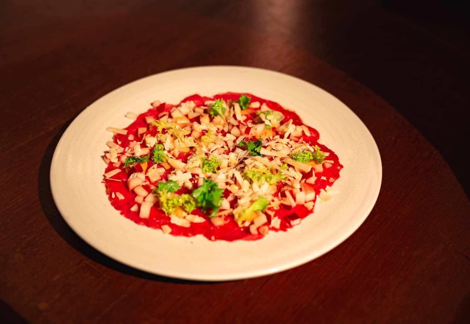 Carpaccio di Romagnola, mela e fossa
